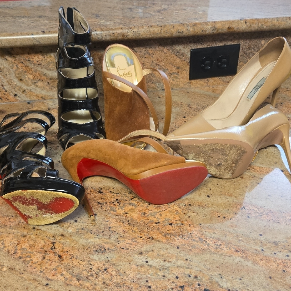 Chic Women's Heels - Black, Brown, and Tan